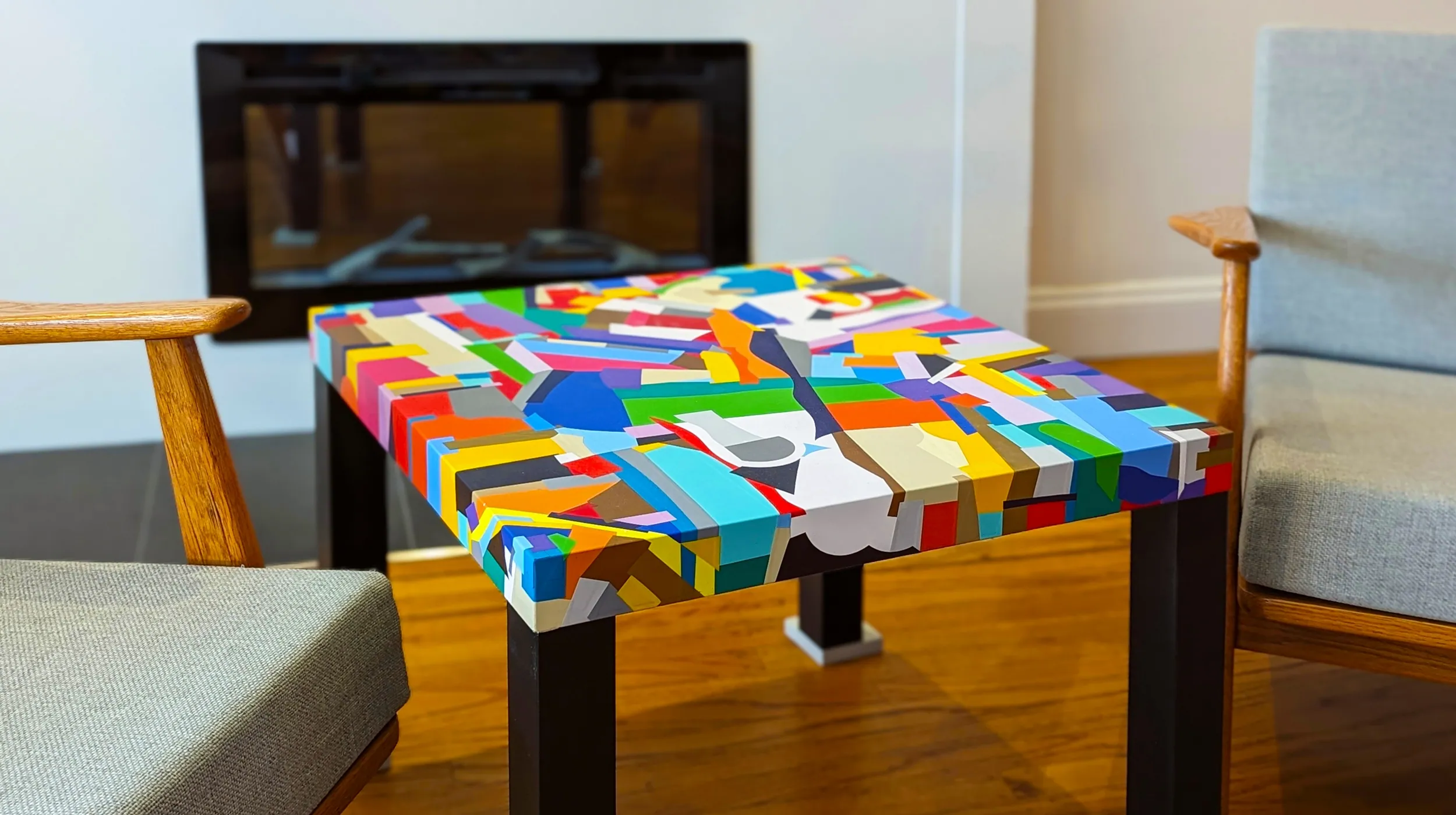 KOLLAGƎ Table No.1 with polyacrylic matte finish.