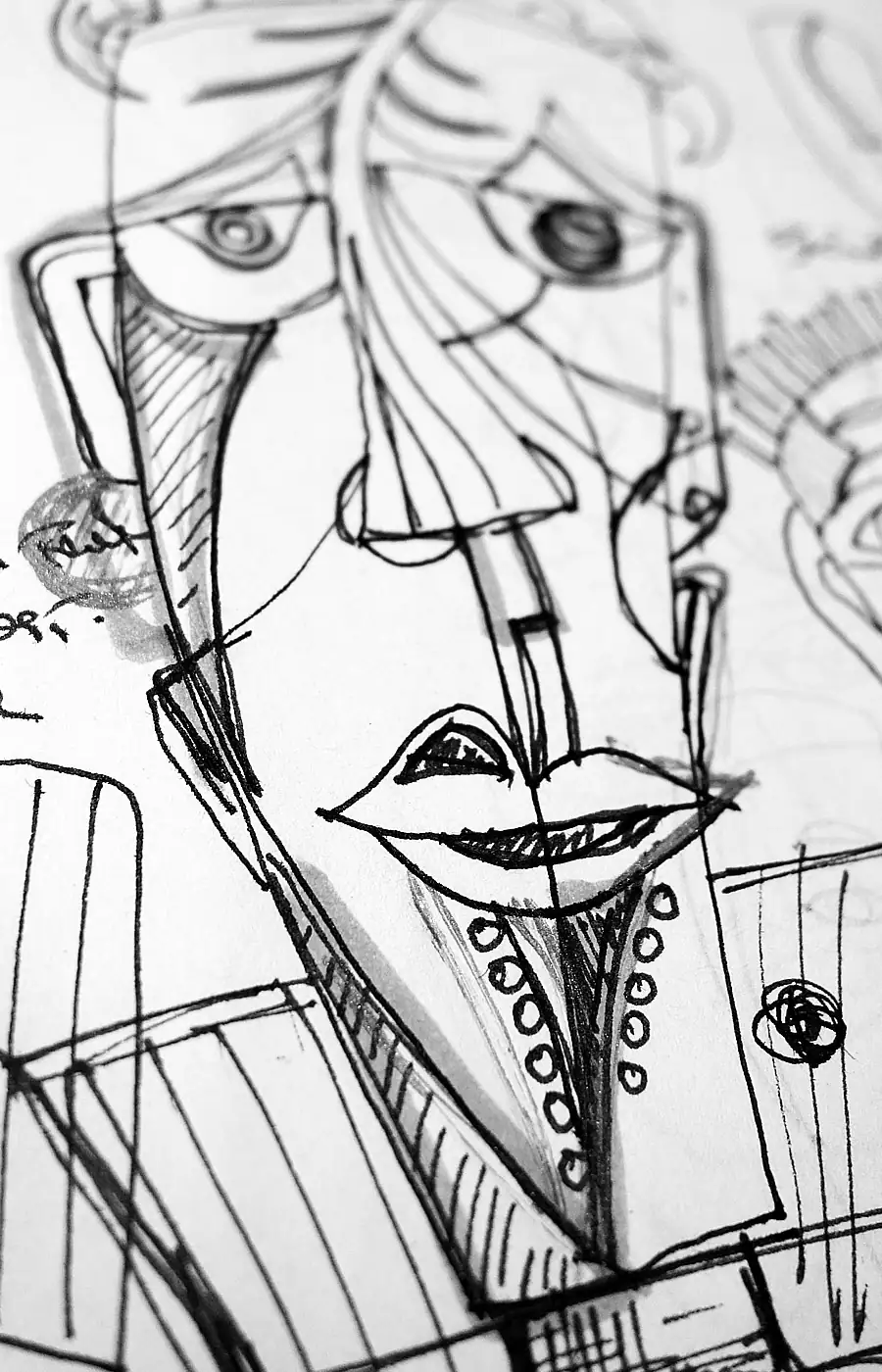 Salvatore graphic outline sketch