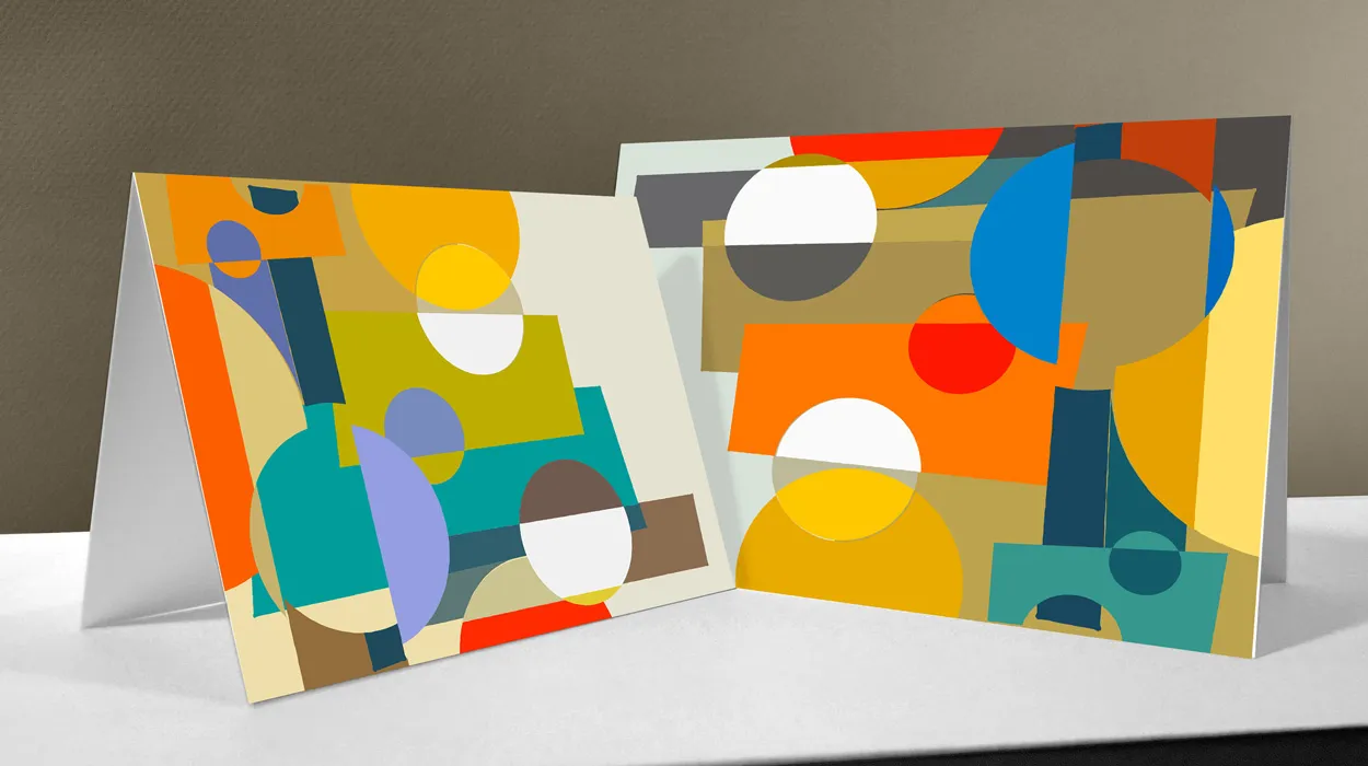 Gift Art Card Christmas Blocks